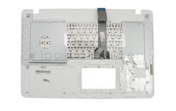 Teclado incl. topcase DE (alemán) negro/blanco original para Asus F751LD