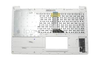 Teclado incl. topcase DE (alemán) negro/blanco original para Asus R515MA