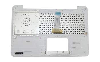 Teclado incl. topcase DE (alemán) negro/blanco original para Asus X555LP