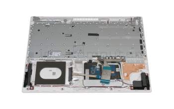 Teclado incl. topcase DE (alemán) negro/blanco original para Lenovo IdeaPad L340-15API (81LW)