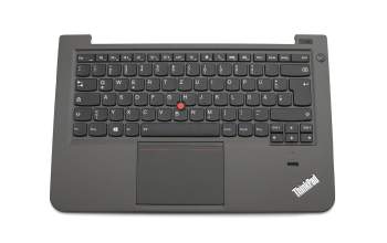 Teclado incl. topcase DE (alemán) negro/canaso con mouse stick original para Lenovo ThinkPad S3-S440
