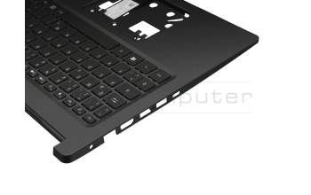 Teclado incl. topcase DE (alemán) negro/canaso con retroiluminacion original para Acer Aspire 5 (A515-55)