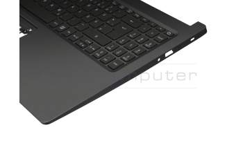 Teclado incl. topcase DE (alemán) negro/canaso con retroiluminacion original para Acer Aspire 5 (A515-55)