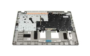 Teclado incl. topcase DE (alemán) negro/canaso con retroiluminacion original para Acer Aspire Vero 15 (AV15-52)