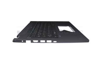 Teclado incl. topcase DE (alemán) negro/canaso con retroiluminacion original para Acer TravelMate Spin P4 (TMP414RN-51)