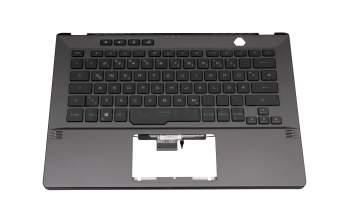 Teclado incl. topcase DE (alemán) negro/canaso con retroiluminacion original para Asus ROG Zephyrus G14 GA401QC
