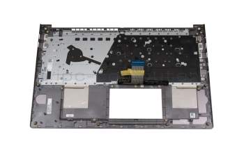 Teclado incl. topcase DE (alemán) negro/canaso con retroiluminacion original para Asus VivoBook 15 X521FL