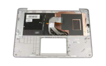 Teclado incl. topcase DE (alemán) negro/canaso con retroiluminacion original para Asus VivoBook S14 S406UA
