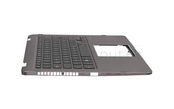Teclado incl. topcase DE (alemán) negro/canaso con retroiluminacion original para Asus ZenBook Flip 14 UX461UA