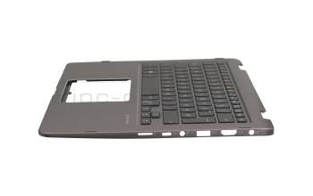 Teclado incl. topcase DE (alemán) negro/canaso con retroiluminacion original para Asus ZenBook Flip 14 UX461UA