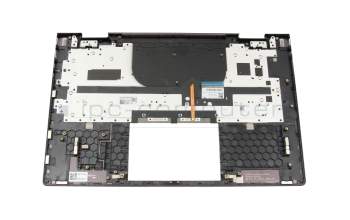 Teclado incl. topcase DE (alemán) negro/canaso con retroiluminacion original para HP Envy x360 15-fh0000
