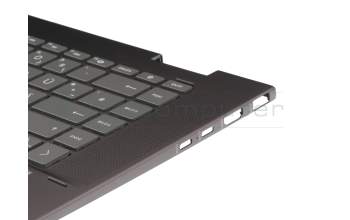 Teclado incl. topcase DE (alemán) negro/canaso con retroiluminacion original para HP Envy x360 15-fh0000