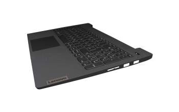 Teclado incl. topcase DE (alemán) negro/canaso con retroiluminacion original para Lenovo IdeaPad 5-15ARE05 (81YQ)