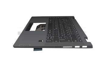 Teclado incl. topcase DE (alemán) negro/canaso con retroiluminacion original para Lenovo IdeaPad Flex 5-14ALC05 (82HU)