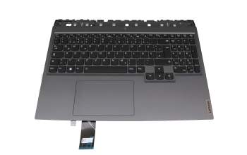 Teclado incl. topcase DE (alemán) negro/canaso con retroiluminacion original para Lenovo Legion Pro 5-16ACH6H (82JQ) JVHFC1