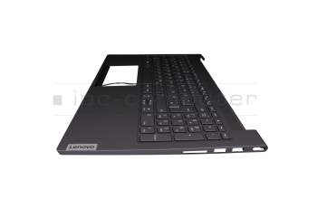 Teclado incl. topcase DE (alemán) negro/canaso con retroiluminacion original para Lenovo Yoga Slim 7-15ITL05 (82AC)