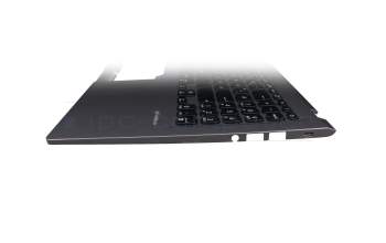 Teclado incl. topcase DE (alemán) negro/canaso original para Asus VivoBook 15 F515JA