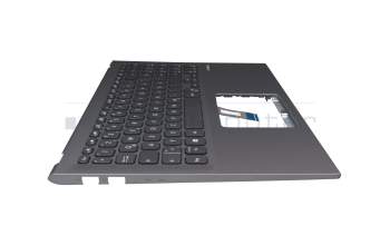 Teclado incl. topcase DE (alemán) negro/canaso original para Asus VivoBook F512DK