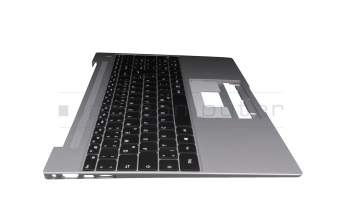 Teclado incl. topcase DE (alemán) negro/canaso original para Emdoor NS15TG