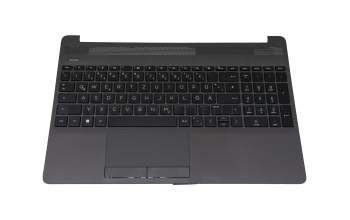 Teclado incl. topcase DE (alemán) negro/canaso original para HP 250 G8