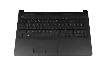 Teclado incl. topcase DE (alemán) negro/canaso original para HP 255 G7