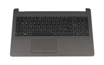 Teclado incl. topcase DE (alemán) negro/canaso para HP 255 G6