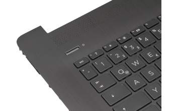 Teclado incl. topcase DE (alemán) negro/negro (con TP/DVD, textura superficial «negra cepillada») original para HP 17-ca0000