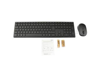 Teclado incl. topcase DE (alemán) negro/negro (inalámbrico), incluye ratón y pilas original para Acer Aspire C27 AiO (C27-1851)