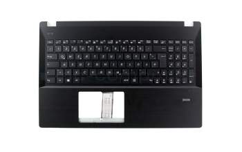 Teclado incl. topcase DE (alemán) negro/negro Fingerprint original para Asus Pro P2520LJ