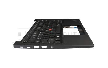 Teclado incl. topcase DE (alemán) negro/negro con mouse stick original para Lenovo ThinkPad E14 Gen 6 (21M7/21M8)