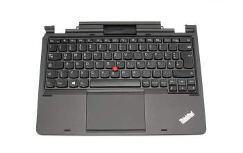 Teclado incl. topcase DE (alemán) negro/negro con mouse stick original para Lenovo ThinkPad Helix (3697)