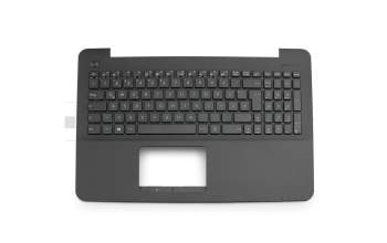 Teclado incl. topcase DE (alemán) negro/negro con patrón de panal original para Asus X555LD