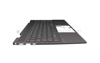 Teclado incl. topcase DE (alemán) negro/negro con retroiluminacion (Nightfall Black) original para HP Envy x360 15-ee0000