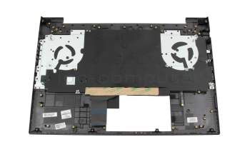 Teclado incl. topcase DE (alemán) negro/negro con retroiluminacion (tarjeta gráfica RTX) original para HP Victus 16-e1000