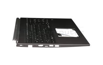 Teclado incl. topcase DE (alemán) negro/negro con retroiluminacion original para Acer Aspire 7 (A715-74G)