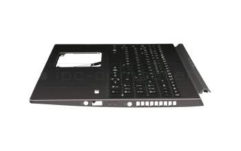 Teclado incl. topcase DE (alemán) negro/negro con retroiluminacion original para Acer Aspire 7 (A715-74G)