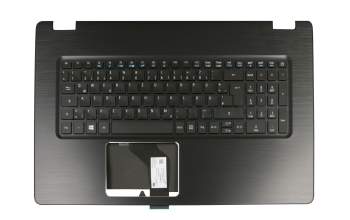 Teclado incl. topcase DE (alemán) negro/negro con retroiluminacion original para Acer Aspire F17 (F5-771G)