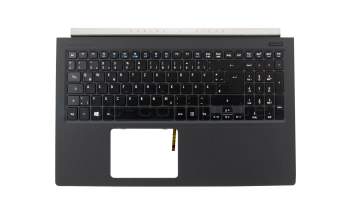 Teclado incl. topcase DE (alemán) negro/negro con retroiluminacion original para Acer Aspire V 15 Nitro (VN7-591G)