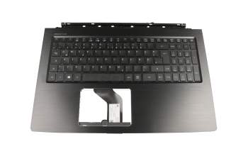 Teclado incl. topcase DE (alemán) negro/negro con retroiluminacion original para Acer Aspire V 15 Nitro (VN7-593G)