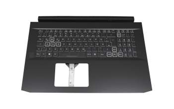 Teclado incl. topcase DE (alemán) negro/negro con retroiluminacion original para Acer Nitro 5 AN517-41