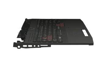 Teclado incl. topcase DE (alemán) negro/negro con retroiluminacion original para Acer Predator 15 (G9-591)
