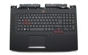 Teclado incl. topcase DE (alemán) negro/negro con retroiluminacion original para Acer Predator 17 (G5-793)