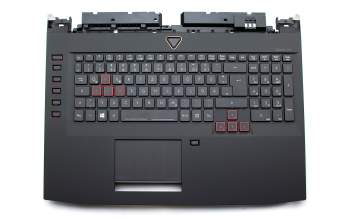 Teclado incl. topcase DE (alemán) negro/negro con retroiluminacion original para Acer Predator 17 (G9-793)