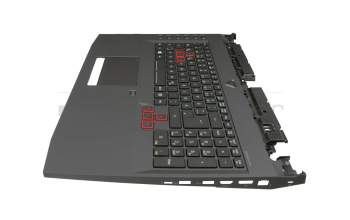 Teclado incl. topcase DE (alemán) negro/negro con retroiluminacion original para Acer Predator 17 X (GX-791)