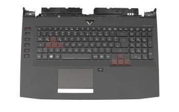 Teclado incl. topcase DE (alemán) negro/negro con retroiluminacion original para Acer Predator 17 X (GX-792)