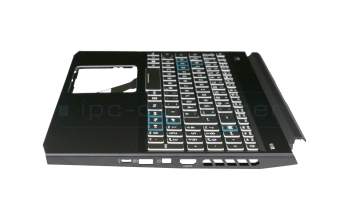 Teclado incl. topcase DE (alemán) negro/negro con retroiluminacion original para Acer Predator Helios 300 (PH315-52)