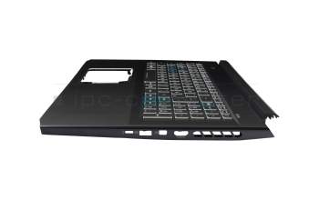 Teclado incl. topcase DE (alemán) negro/negro con retroiluminacion original para Acer Predator Helios 300 (PH317-54)