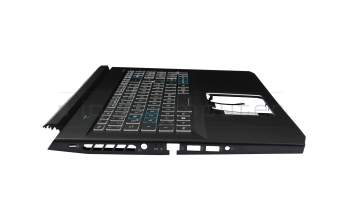 Teclado incl. topcase DE (alemán) negro/negro con retroiluminacion original para Acer Predator Helios 300 (PH317-54)