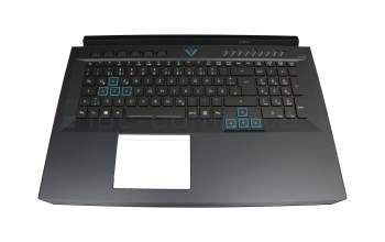 Teclado incl. topcase DE (alemán) negro/negro con retroiluminacion original para Acer Predator Helios 500 (PH517-51)