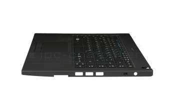 Teclado incl. topcase DE (alemán) negro/negro con retroiluminacion original para Acer TravelMate P2 (P2410-G2-M)